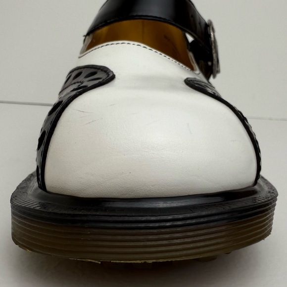 Vintage Dr. Martens England 8307 Black White Wingtip Heel Mary Janes Shoes UK 4 - Picture 10 of 16